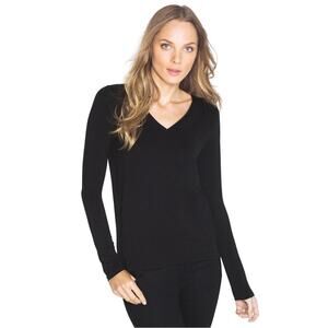 White House Black Market Size Long Sleeve V Neck Pleat Back Top Size XS NWOT